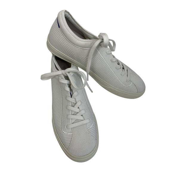 Rothys Womens White Knit Lace-Up Sneakers Size 9 Eco-Friendly EUC - Picture 5 of 12